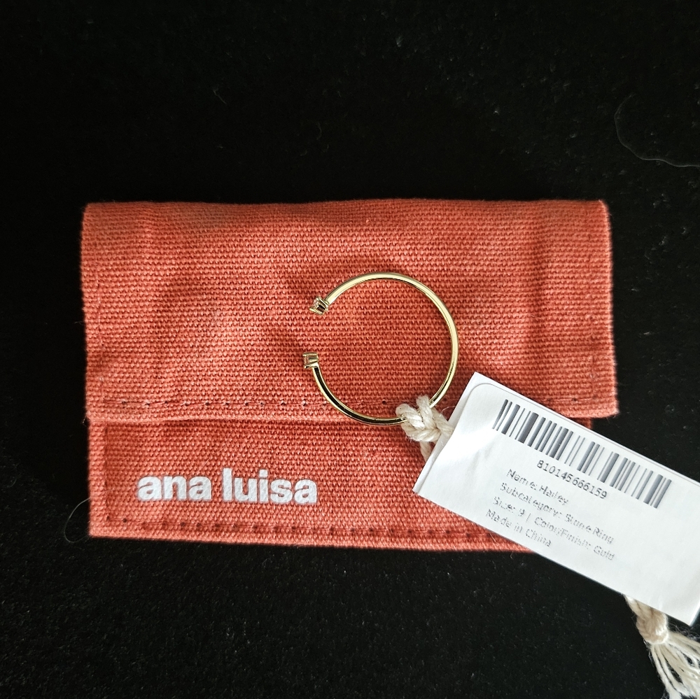 NWT Ana Luisa Hailey Open Gold Ring - Picture 4 of 5